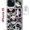 Чехол-накладка Apple iPhone 15 (641584) Kruche PRINT Angry Cats