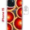 Чехол-накладка Apple iPhone 15 (641584) Kruche PRINT Orange