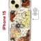 Чехол-накладка Apple iPhone 15 (641584) Kruche PRINT Ягоды и Цветы