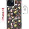 Чехол-накладка Apple iPhone 15 (641584) Kruche PRINT Cake