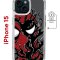 Чехол-накладка Apple iPhone 15 (641584) Kruche PRINT Spider-Man-Venom