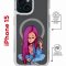 Чехол-накладка Apple iPhone 15 (641581) Kruche PRINT Pink Hair