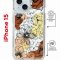 Чехол-накладка Apple iPhone 15 (641581) Kruche PRINT Ягоды и Цветы