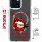 Чехол-накладка Apple iPhone 15 (641581) Kruche PRINT Red lipstick