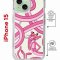 Чехол-накладка iPhone 15 Kruche Magrope Print Розовая Пантера