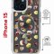 Чехол-накладка Apple iPhone 15 (641581) Kruche PRINT Cake
