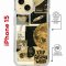 Чехол-накладка iPhone 15 Kruche Magrope Print Стикеры Космос
