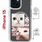 Чехол-накладка Apple iPhone 15 (641581) Kruche PRINT Коты