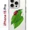 Чехол-накладка Apple iPhone 15 Pro (641588) Kruche PRINT Ladybug