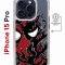 Чехол-накладка Apple iPhone 15 Pro (641589) Kruche PRINT Spider-Man-Venom