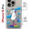 Чехол-накладка Apple iPhone 15 Pro (641582) Kruche PRINT Flying Unicorn