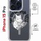 Чехол-накладка Apple iPhone 15 Pro (641582) Kruche PRINT J-Cat