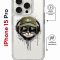 Чехол-накладка Apple iPhone 15 Pro (641582) Kruche PRINT Кот в наушниках