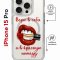 Чехол-накладка Apple iPhone 15 Pro (641582) Kruche PRINT Red lipstick