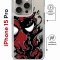 Чехол-накладка Apple iPhone 15 Pro (641582) Kruche PRINT Spider-Man-Venom