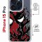 Чехол-накладка Apple iPhone 15 Pro (641582) Kruche PRINT Spider-Man-Venom
