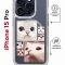 Чехол-накладка Apple iPhone 15 Pro (641582) Kruche PRINT Коты