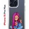 Чехол-накладка Apple iPhone 15 Pro Max (641577) Kruche PRINT Pink Hair