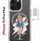 Чехол-накладка iPhone 15 Pro Max Kruche Magnet Print Fashion Girl