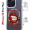 Чехол-накладка iPhone 15 Pro Max Kruche Magrope Print Red lipstick