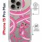 Чехол-накладка iPhone 15 Pro Max Kruche Magrope Print Розовая Пантера