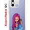 Чехол-накладка Xiaomi Redmi 12C (641591) Kruche PRINT Pink Hair