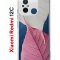 Чехол-накладка Xiaomi Redmi 12C (641591) Kruche PRINT Pink and white