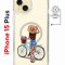 Чехол-накладка Apple iPhone 15 Plus (641583) Kruche PRINT Велосипедная прогулка