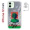 Чехол-накладка Apple iPhone 12 mini (598887) Kruche PRINT Jellyfish Green