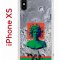 Чехол-накладка Apple iPhone X (580677) Kruche PRINT Jellyfish Green