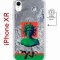 Чехол-накладка Apple iPhone XR (598897) Kruche PRINT Jellyfish Green