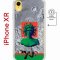 Чехол-накладка Apple iPhone XR (598897) Kruche PRINT Jellyfish Green