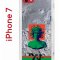 Чехол-накладка Apple iPhone 7 (580667) Kruche PRINT Jellyfish Green