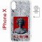 Чехол-накладка Apple iPhone X (598892) Kruche PRINT Jellyfish Grey