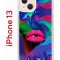Чехол-накладка Apple iPhone 13 (606542) Kruche PRINT Poison Lips