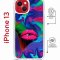 Чехол-накладка Apple iPhone 13 (610629) Kruche PRINT Poison Lips