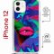 Чехол-накладка Apple iPhone 12  (598927) Kruche PRINT Poison Lips