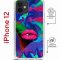 Чехол-накладка Apple iPhone 12  (598927) Kruche PRINT Poison Lips