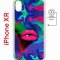 Чехол-накладка Apple iPhone XR (598897) Kruche PRINT Poison Lips
