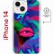 Чехол-накладка Apple iPhone 14  (625959) Kruche PRINT Poison Lips