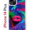 Чехол-накладка Apple iPhone 14 Plus (625954) Kruche PRINT Poison Lips