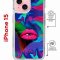 Чехол-накладка Apple iPhone 15 (641581) Kruche PRINT Poison Lips