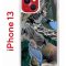 Чехол-накладка Apple iPhone 13 (606542) Kruche PRINT Опал Малахит Дерево