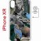 Чехол-накладка Apple iPhone XR (598897) Kruche PRINT Опал Малахит Дерево
