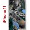 Чехол-накладка Apple iPhone 11 (580676) Kruche PRINT Опал Малахит Дерево