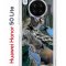 Чехол-накладка Huawei Honor 50 Lite (610636) Kruche PRINT Опал Малахит Дерево
