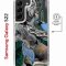 Чехол-накладка Samsung Galaxy S22 (638522) Kruche PRINT Опал Малахит Дерево