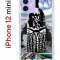Чехол-накладка Apple iPhone 12 mini (588924) Kruche PRINT Черное Море