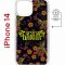 Чехол-накладка Apple iPhone 14  (625959) Kruche PRINT Благолепие Черное