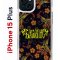 Чехол-накладка Apple iPhone 15 Plus (641587) Kruche PRINT Благолепие Черное